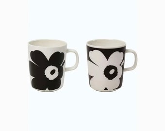 READ! Marimekko 70th Anniversary Collection Juhla Unikko Mug Set - Imported from Japan!