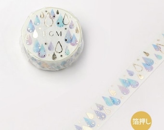 BGM 15mm 'Colorful Shizuku' [w/ Gold Foil Accents] Washi Tape - Japan Exclusive!