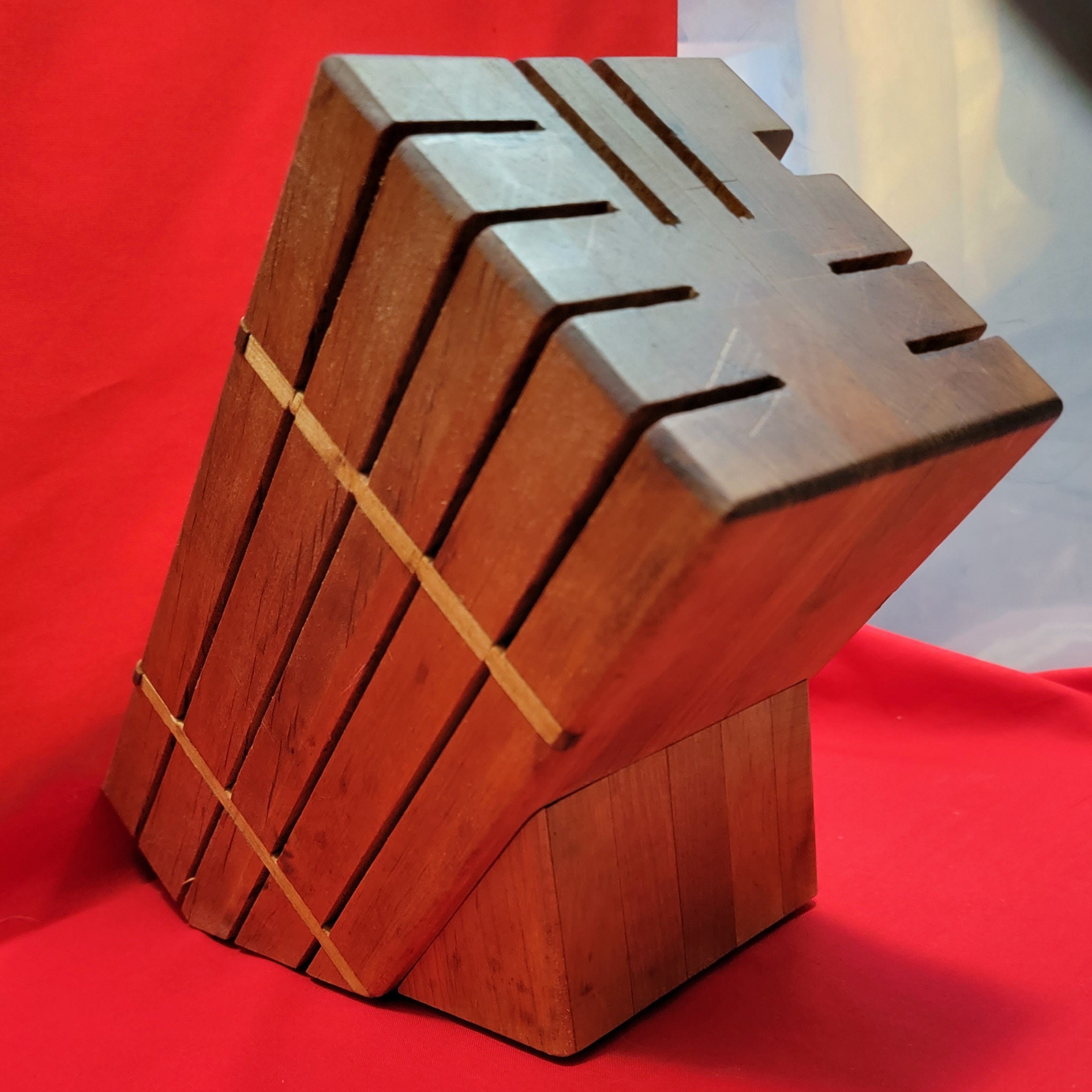 Butcher Block Knife Storage for 8 Knives Etsy