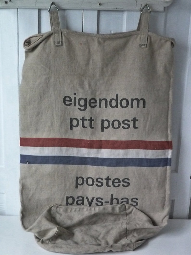 Alter Postsack aus den Niederlanden, Aufbewahrung, Wäschesack, Landhausstil Bild 9