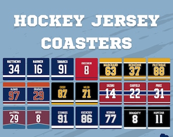 Posavasos de camiseta de hockey personalizada, regalo de hockey personalizado