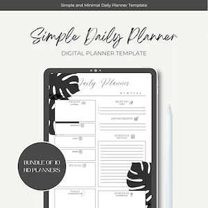 Tagesplaner, druckbarer Planer, Planer Set, Planer Bundle, Einlagen, Organisationsplaner, Sofort Download, A4/A5/Letter