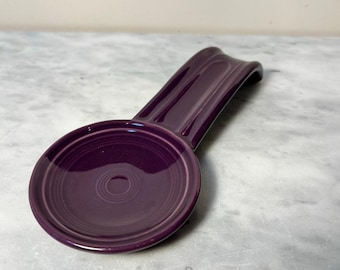 Fiestaware Fiesta Mulberry Purple Spoon Rest Vintage Pottery USA Kitchen Utensil