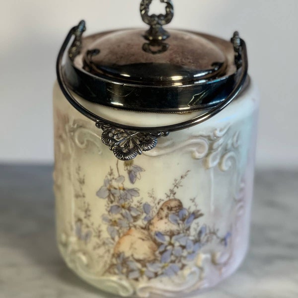 Antique Biscuit Jar Etsy