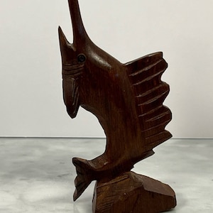 Vintage Hand Carved Swordfish Marlin
