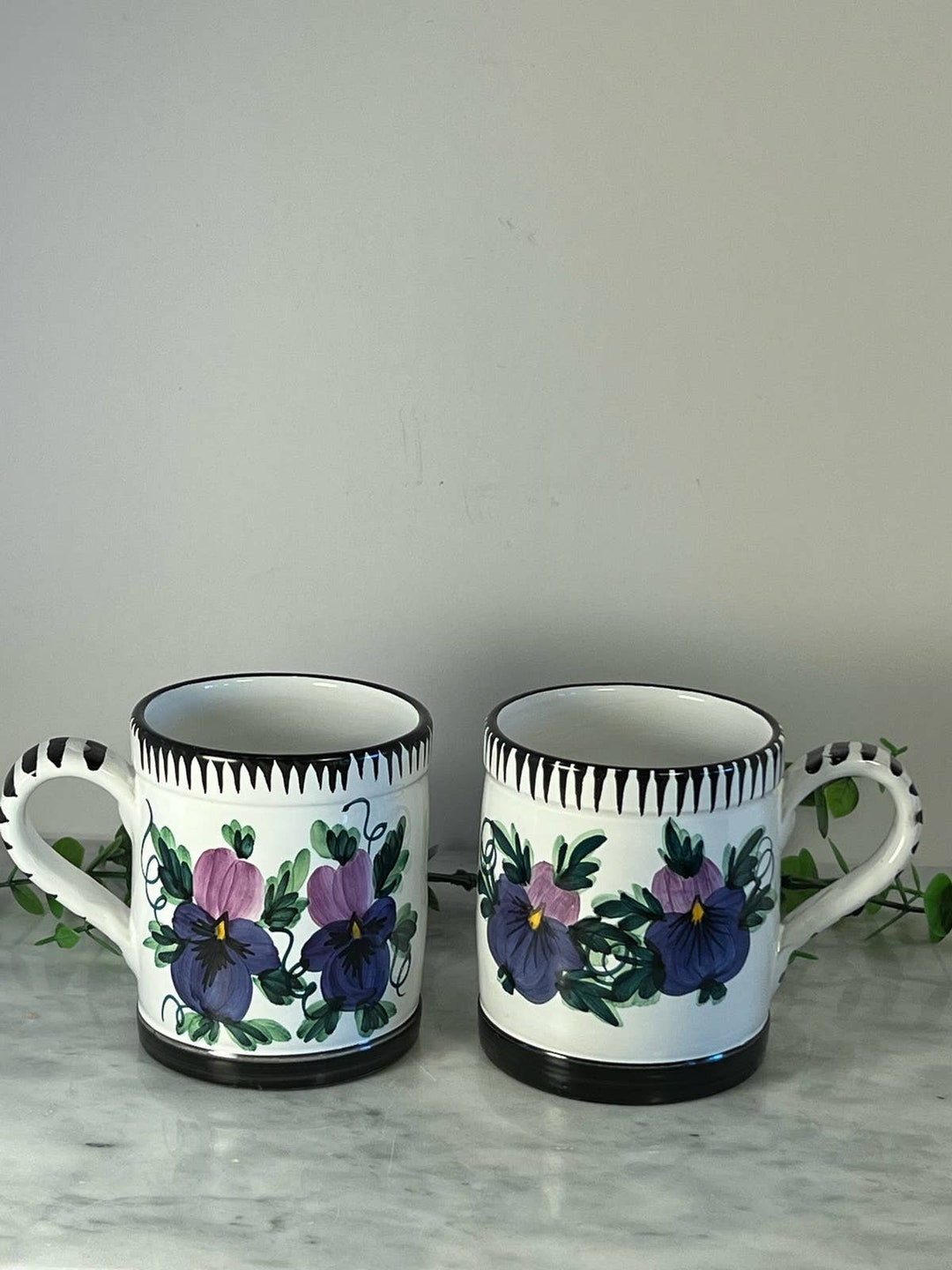 Pair of Danish Art Pottery Mugs Juelsmine Ketamik Signed Etsy