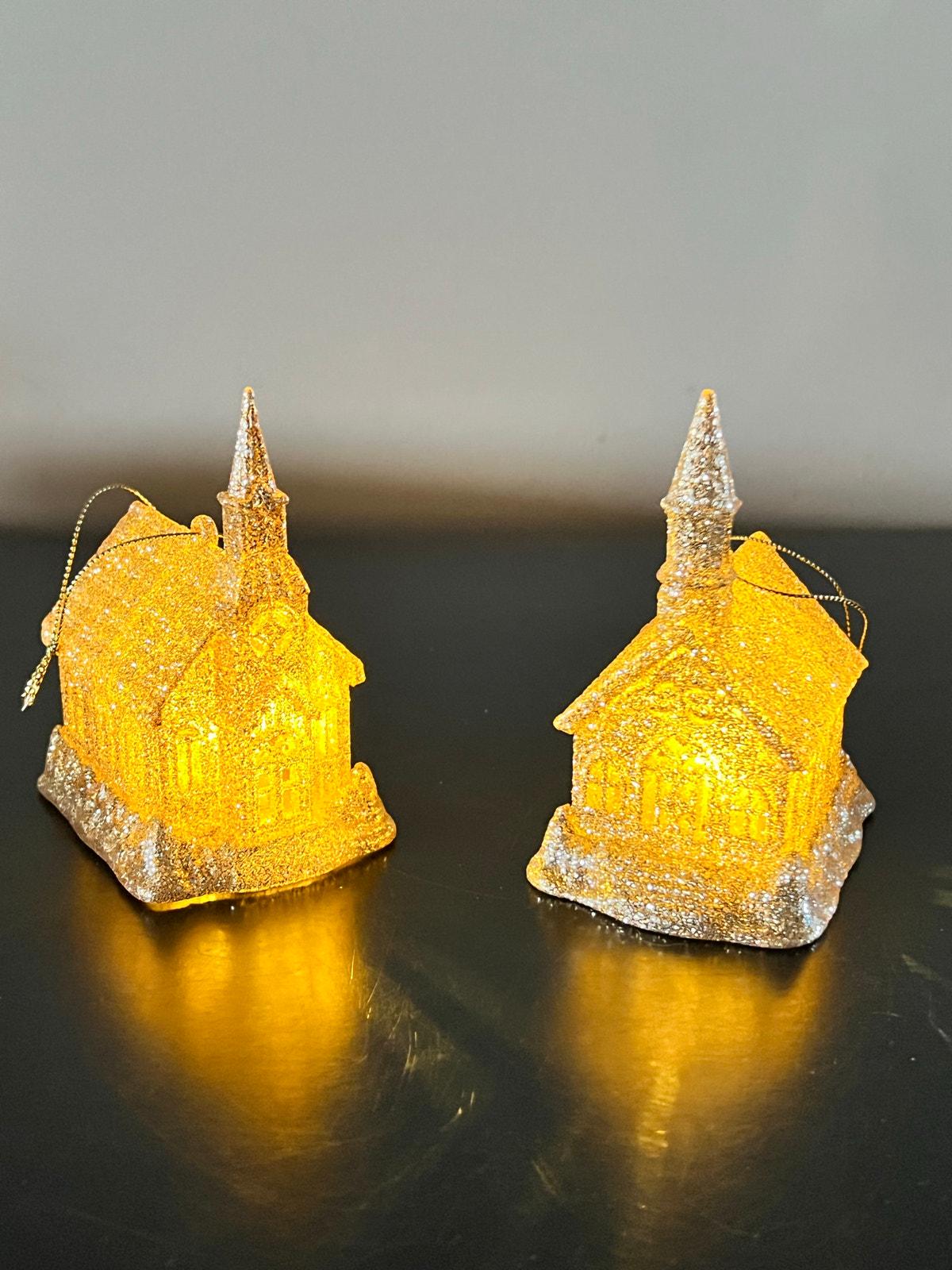 Vintage Christmas Light up Church - Etsy
