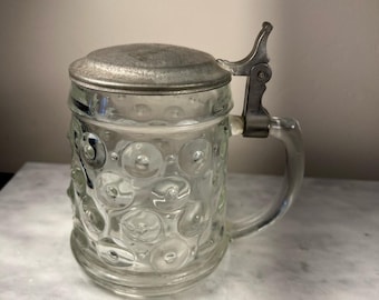 Vintage Rein Zinn German Glass Stein