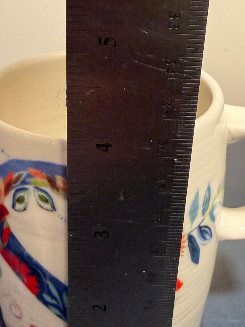 Anthropologie Starla M Halfmann Petal Palette Monogram Letter S Coffee Mug Cup afbeelding 7