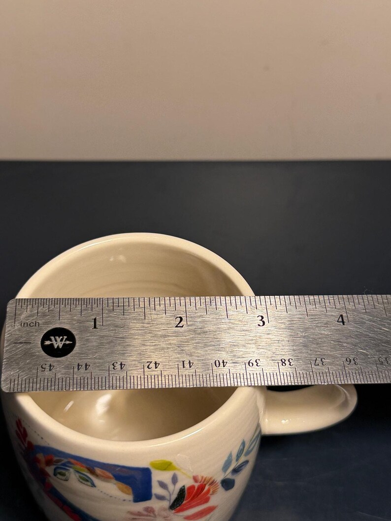 Anthropologie Starla M Halfmann Petal Palette Monogram Letter S Coffee Mug Cup afbeelding 8