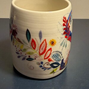 Anthropologie Starla M Halfmann Petal Palette Monogram Letter S Coffee Mug Cup afbeelding 5