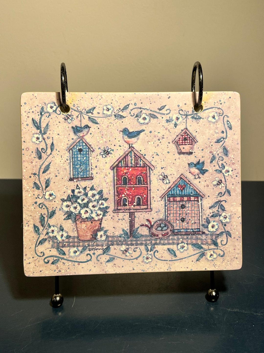 Beautiful Burnes of Boston Flip Photo Picture Album Birdhouses Flowers ...