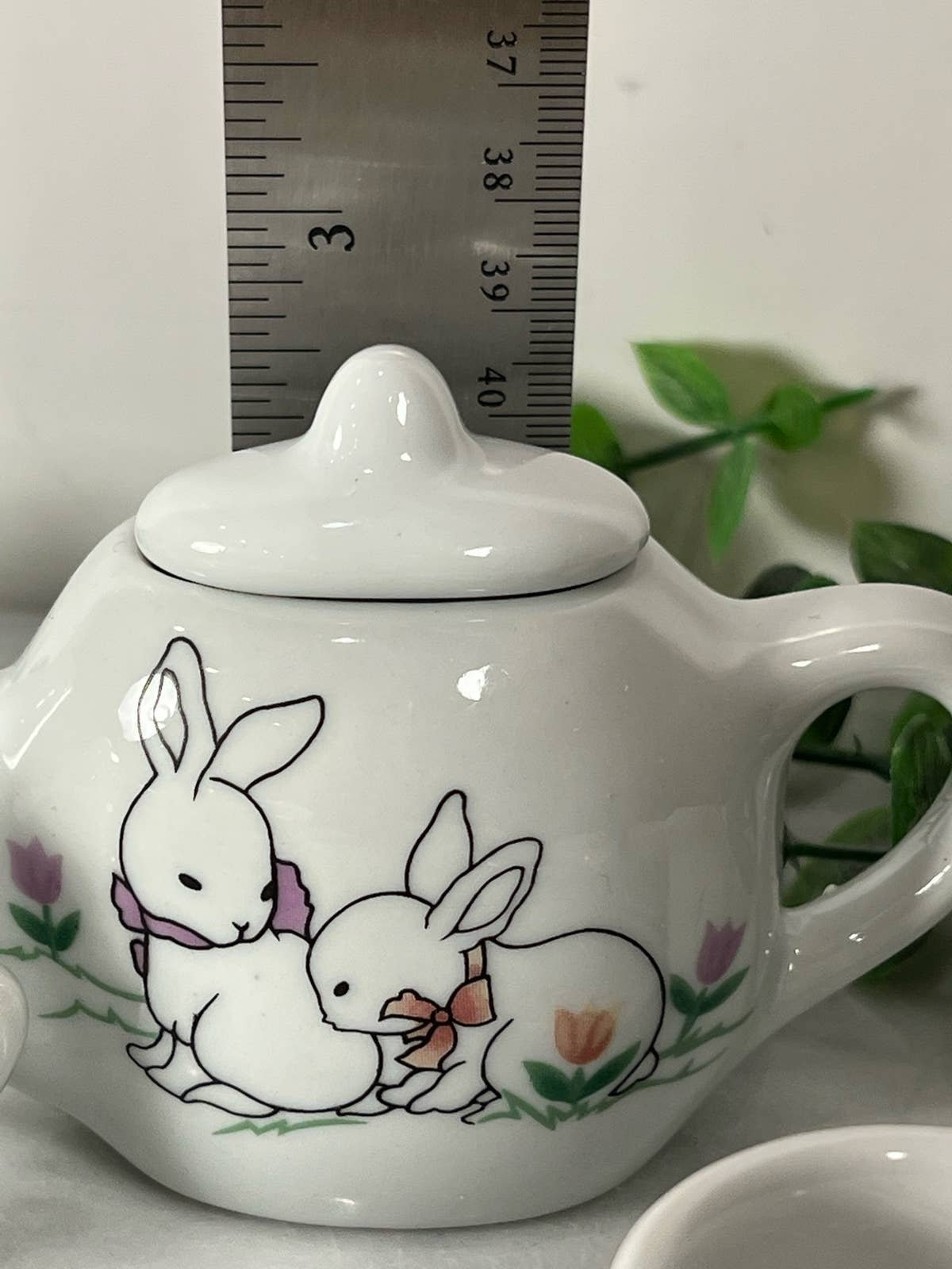 Vintage Childs Collector Bunny Tea Set 17 Pieces Etsy