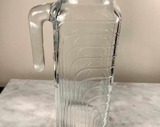 Pichet carafe vase soliflore en grès pyrité année 70