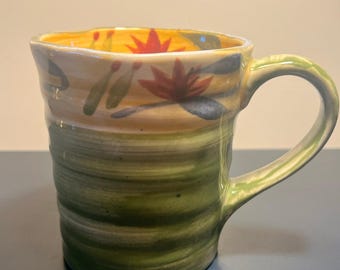 Pier 1 Elizabeth Floral Ceramic Pottery Stoneware Coffee Mug Sold Individually