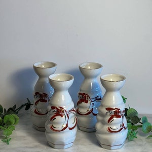 Set of 4 Vintage Sake Decanters