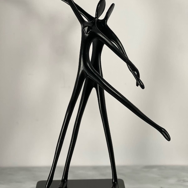 Vintage Bodrul Khalique Bronze Ballet Dancers 13in Tall Figurine Swedish Modern Art