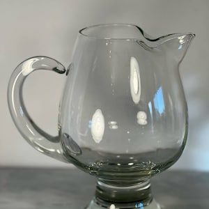 MCM Darren Ransdell Clear Rounded Glass Martini Cocktail Pitcher with Base