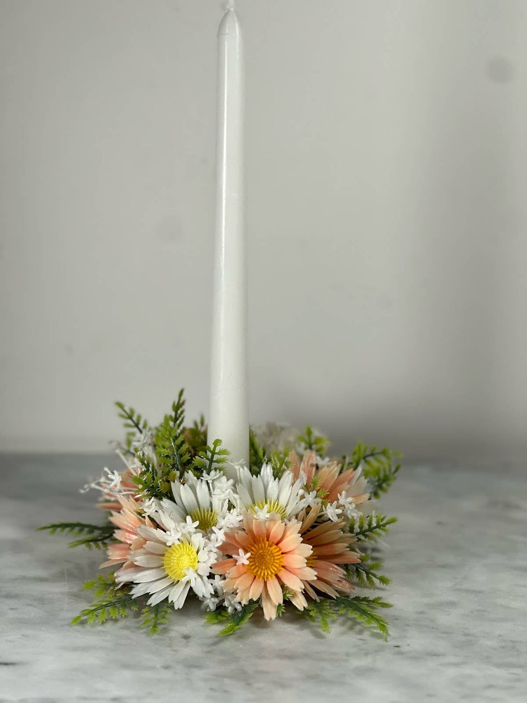 Vintage Plastic Flower Ring Etsy