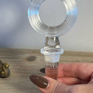 Vintage Rondo Crystal Stopper Towle