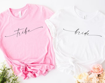 Bachelorette Party Shirts, Matching Bachelorette Party Shirts, Bride Tribe Shirts, Simple Bachelorette Shirts, Bridal Party Favors