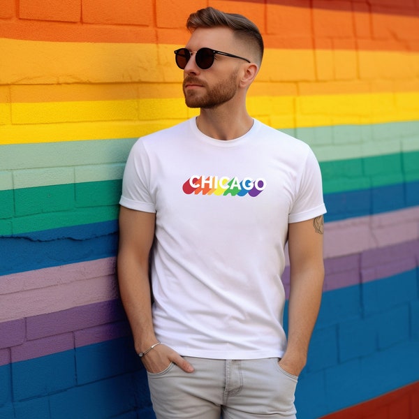 Chicago Pride Tshirt, Womens Pride Tank, Pride Shirt, Rainbow Shirt, Pride Month, Local Pride, Chicago Pride, LGBTQ Tshirt, Gay Pride Shirt