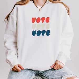 Vote Bubble Letter Modern USA Tshirt
