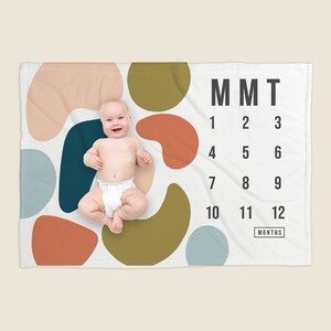 Personalized Baby Blanket, Custom Blanket, Baby Gift, Milestone Baby Blanket, Nursery Gift, New Baby Gift, Personalized Gift, Modern Baby