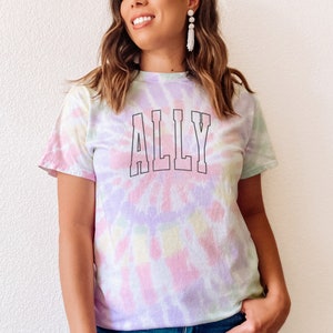Tie-Dye Pride Shirt, Ally Shirt, Pride Parade Shirt, Tie-Dye Ally Shirt, Proud Ally, Pride Parade Tee