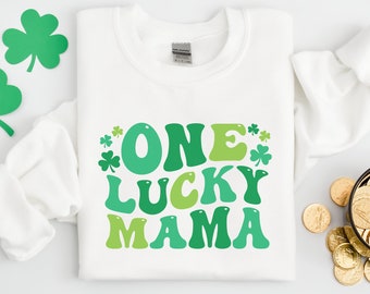 Cute Lucky Mama St. Patricks Day Parade Crew Sweatshirt