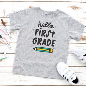 First Grade Tshirt, First Day of School, Back to School Tshirt, Back to School, Student Tshirt, 1st Day of School, Hello First Grade, Kids T