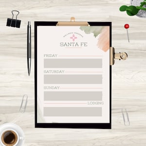 Itinerario del fin de semana de bienestar en Santa Fe: viaje de chicas, despedida de soltera, cumpleaños