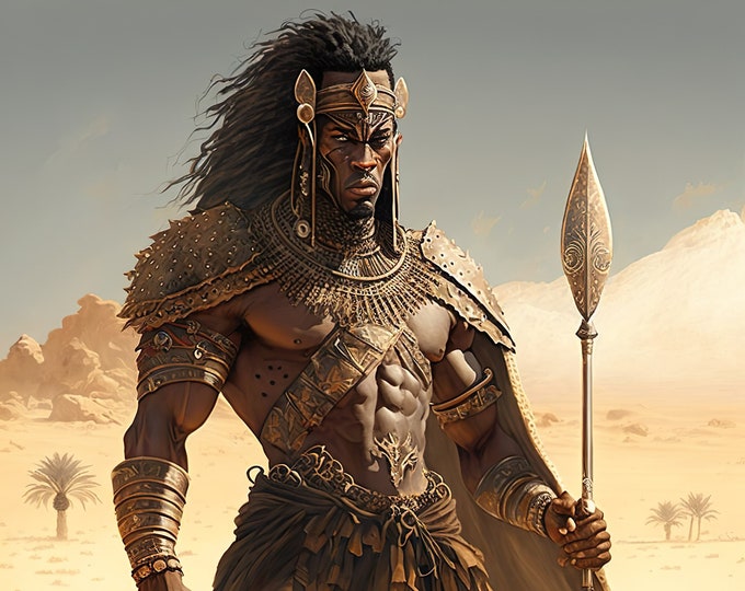 Black Male African Warrior - Etsy