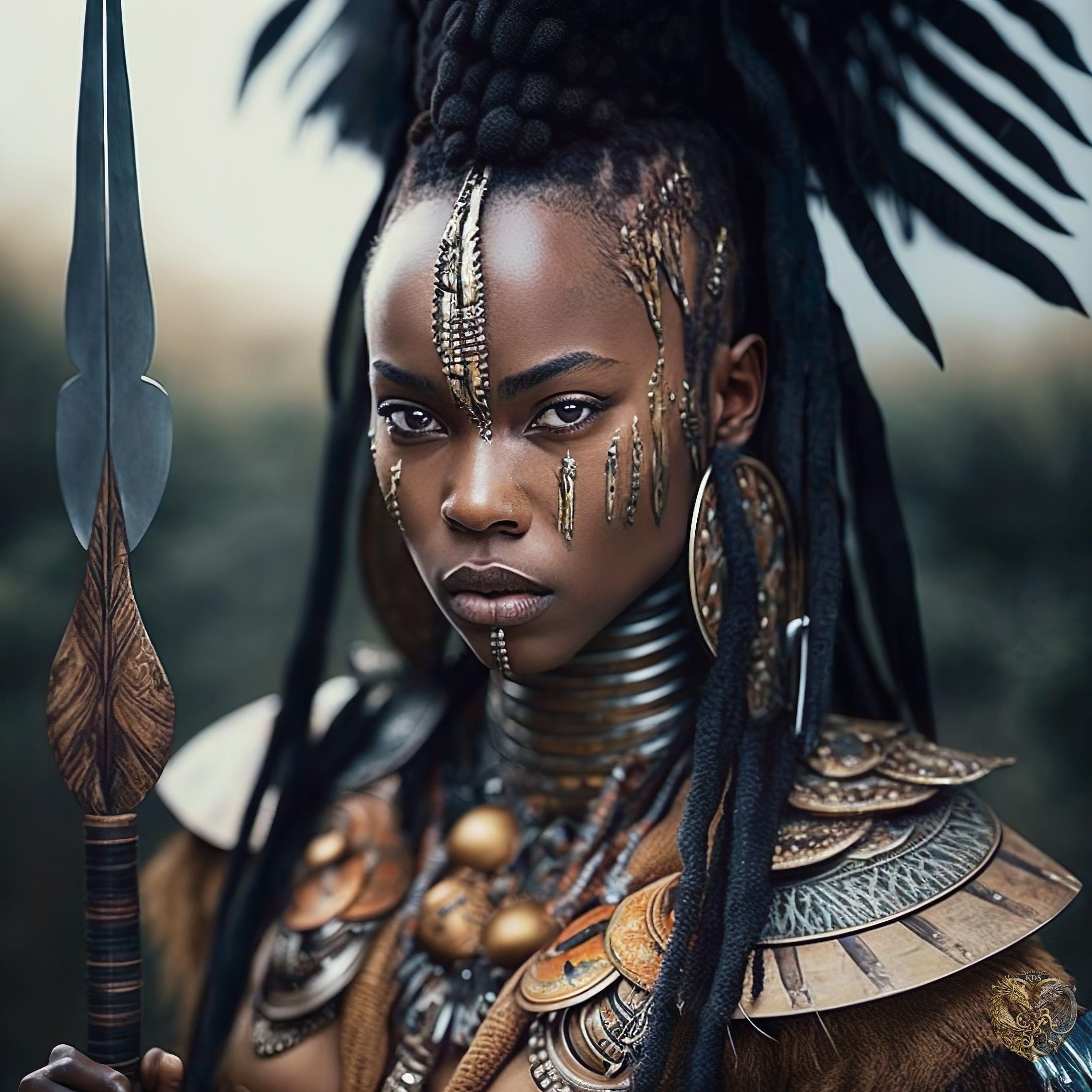 Black Female African Warrior - Etsy