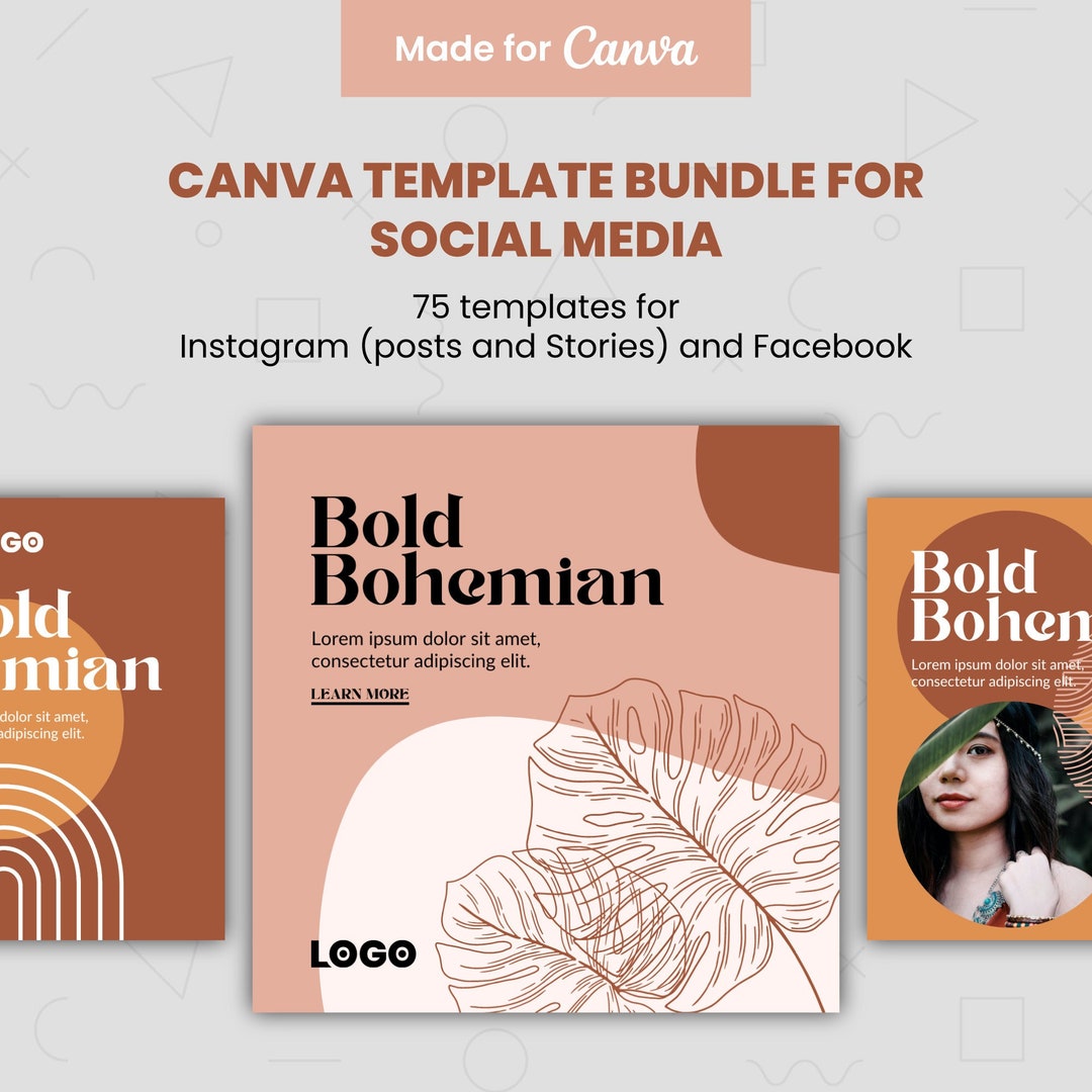 75 Canva Social Media Templates - Boost Your Online Presence! - Etsy