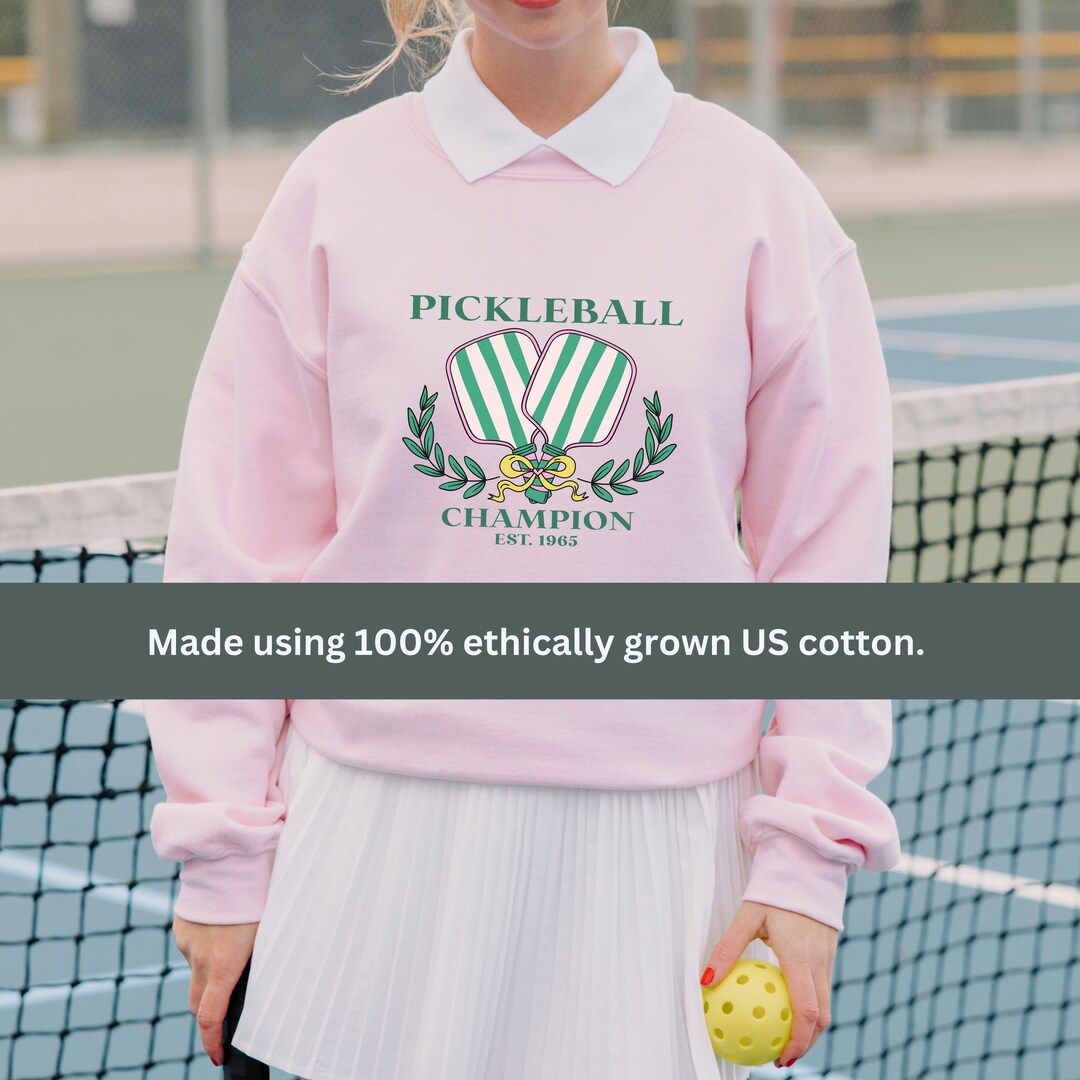 Pink Pickleball Sweatshirt Ladies Team Wear Athletic Gift Club Clothing