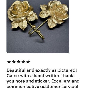 Rose Hook Wall Decorative Jewelry Hook Gold Color Durable Wall Decor for Necklace Holder Flower Design Victorian Aesthetic Gift Dorm Room image 14