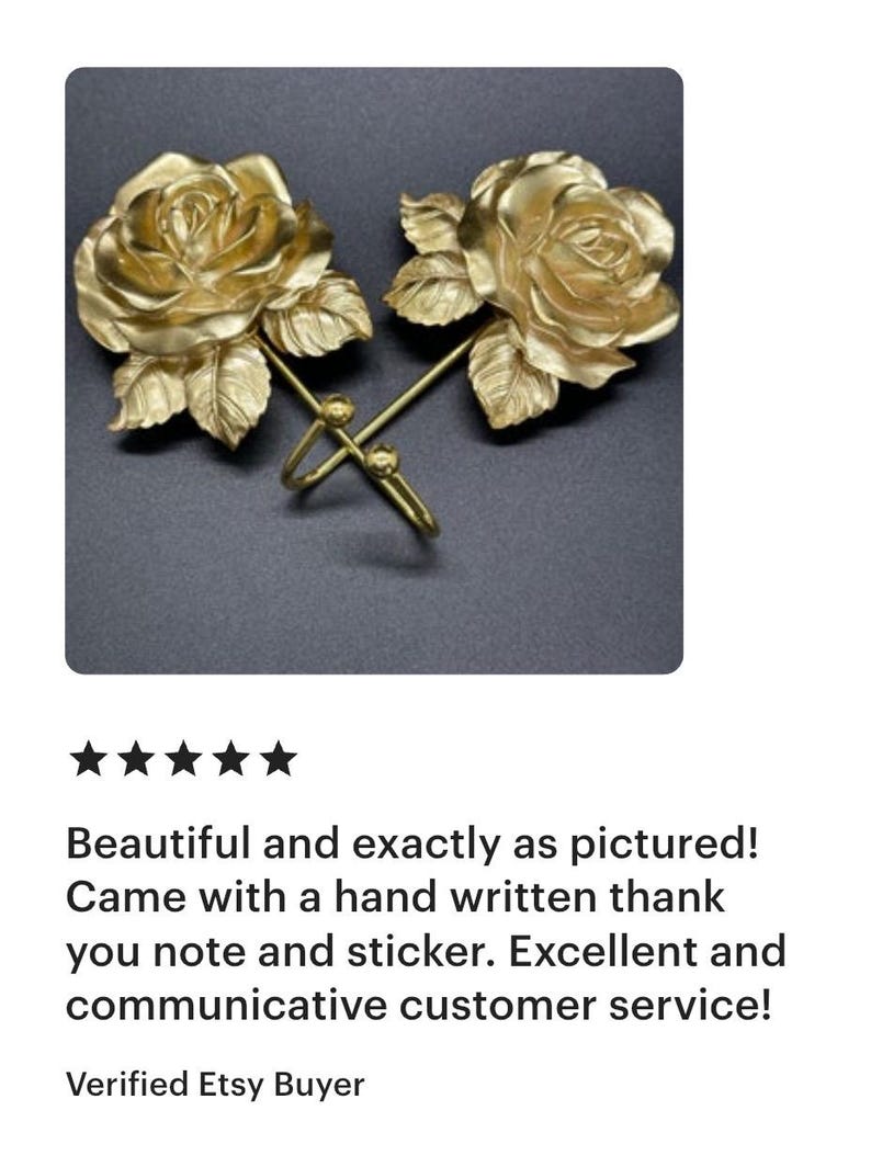 Rose Hook Wall Decorative Jewelry Hook Gold Color Durable Wall Decor for Necklace Holder Flower Design Victorian Aesthetic Gift Dorm Room image 14