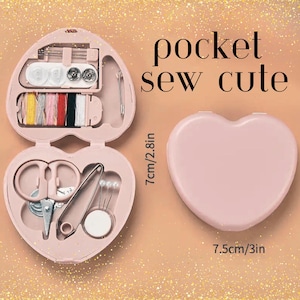 Small Sewing Travel Accessory Kit Pocket Sew Case Gift for College Student Dorm Must Have Purse Emergency Item for Her Mothers Day Idea