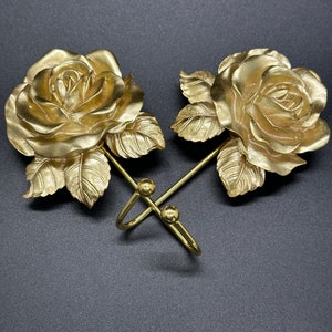Rose Hook Wall Decorative Jewelry Hook Gold Color Durable Wall Decor for Necklace Holder Flower Design Victorian Aesthetic Gift Dorm Room