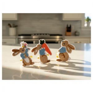 Osterhase Serviettenring Set Kaninchen Tischdekoration Frühlingsferien Esszimmer Party Akzent Bauernhaus Tabletop Ei Feier Einstellung