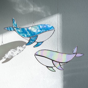Whales • Stained Glass Suncatchers