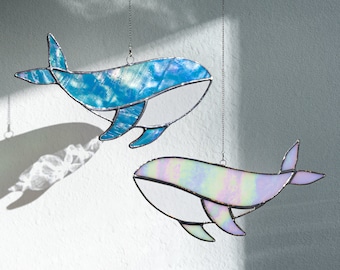 Whales • Stained Glass Suncatchers