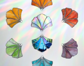 Ginkgo Flower Ornaments • Stained Glass Suncatchers