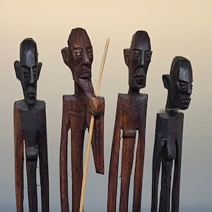 African Handcrafted Wooden Carved Figurine