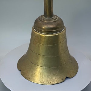 Vintage Handmade Brass Bell Dinner, Church or Choir Bell, Teacher&#39;s Bell