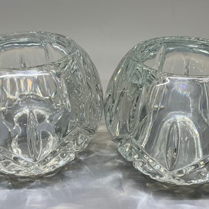 Set of Two Heavy Leaded Crystal Votives