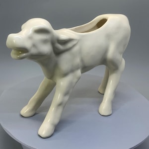 Vintage Ceramic Cow Planter