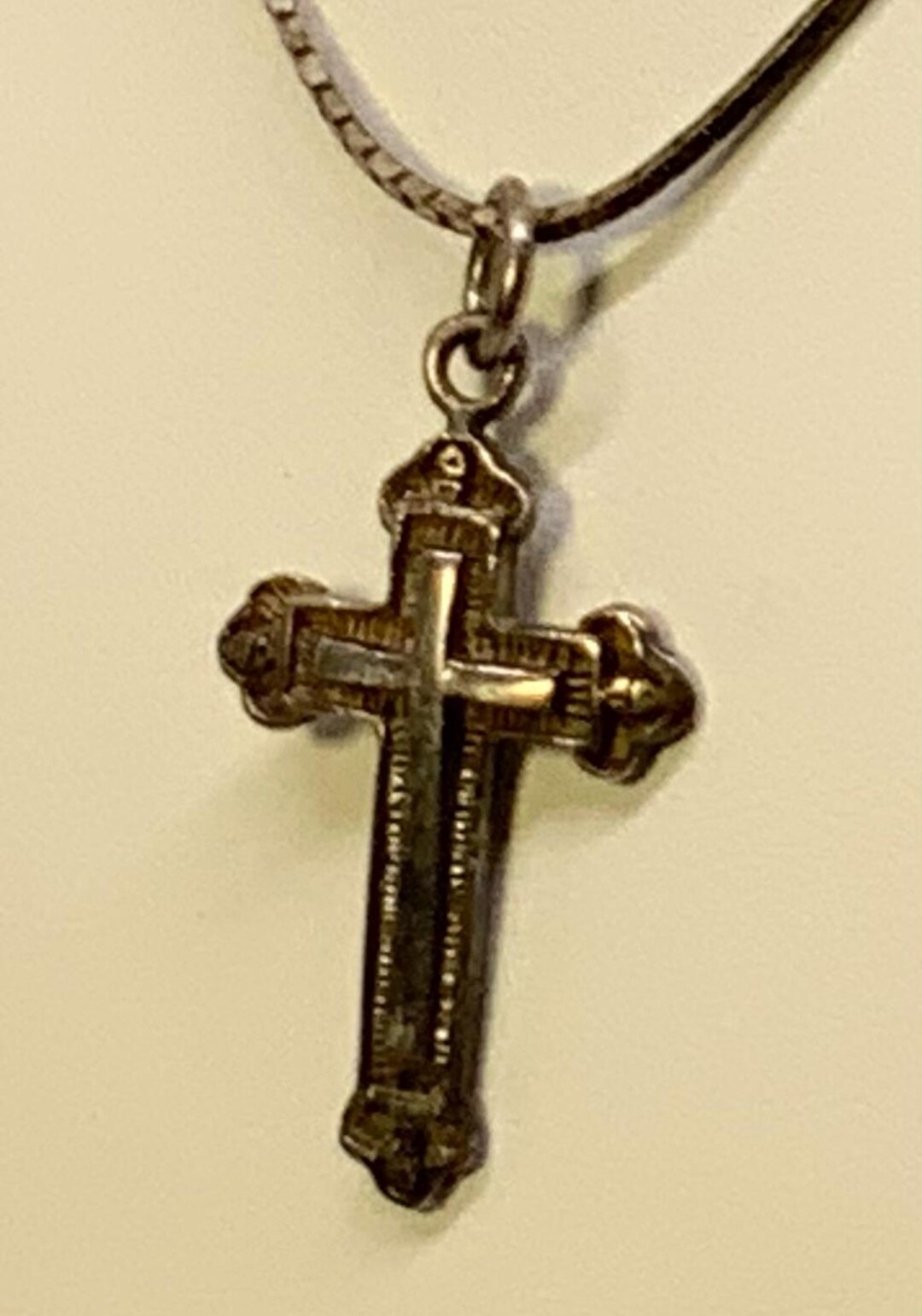 Vintage Sterling Silver Crucifix Necklace, 925 Cross Pendant, Religious ...