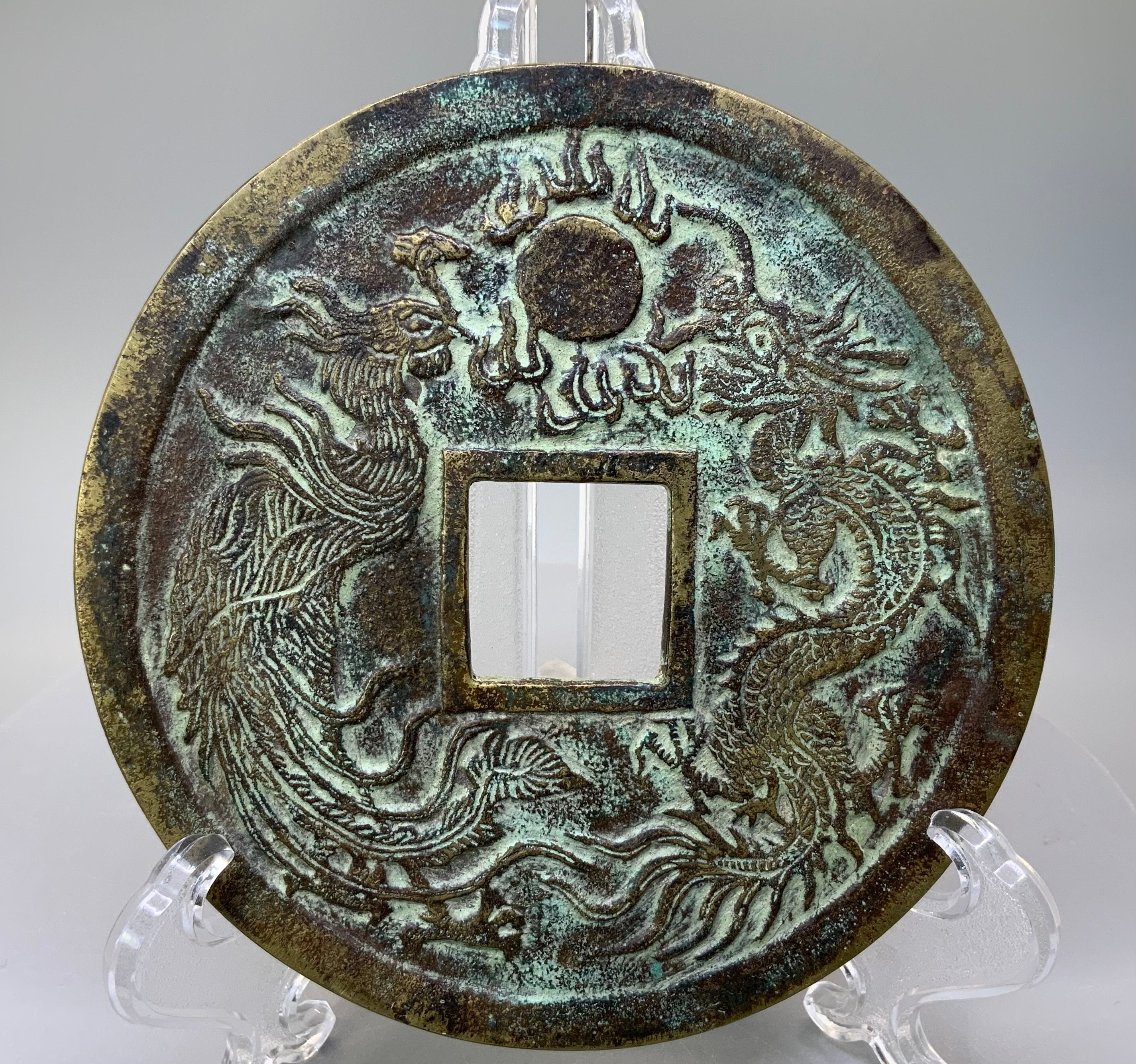 特大判 乾隆重寳 DRAGON AND PHOENIX 寳泉 錢幣 8040 2024 China 1-oz Silver Dragon & Phoenix 35th Anniversary